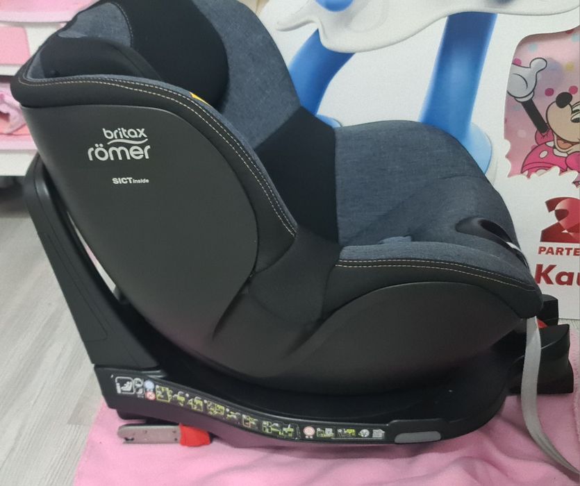 Scaun auto ISOFIX i-Size Britax Romer DUALFIX Blue Marble, 40-105 cm,