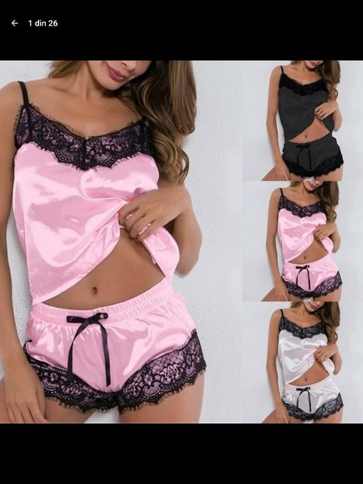 Pijamale dama cu dantela