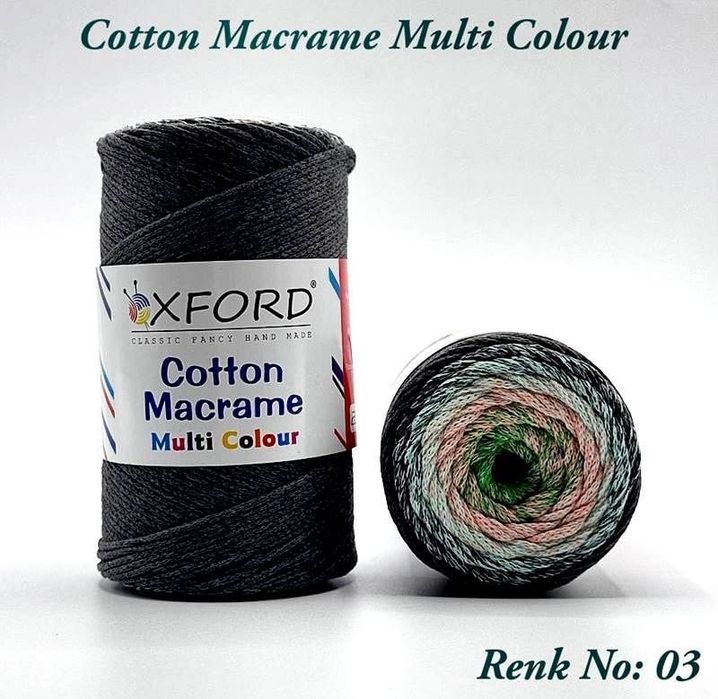 Oxford cotton macrame