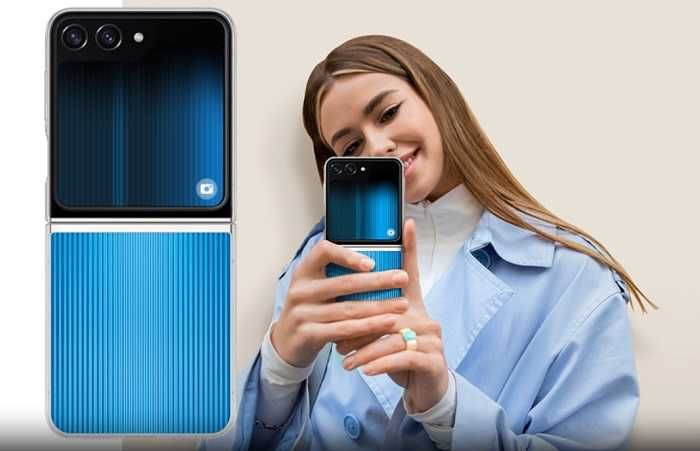 Husa Samsung Z Flip 5 Flipsuit Case/Silicone Case Ring Indigo/Z Flip 6