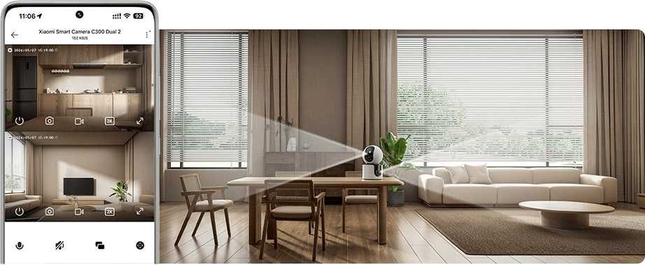 Xiaomi C300 Dual — умная камера видеонаблюдения 360°. Есть доставка