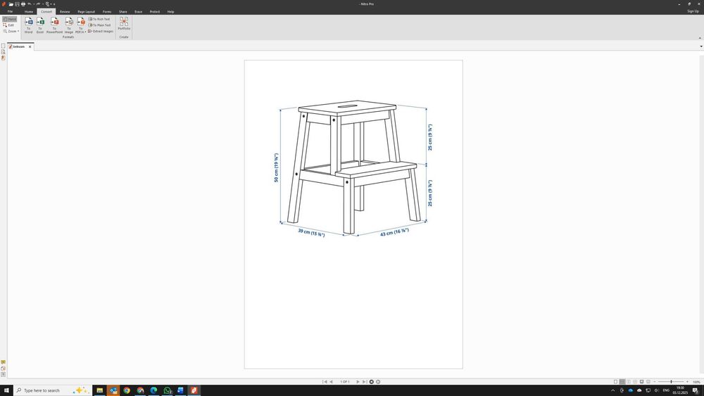 Vand taburet negru BEKVAM Ikea