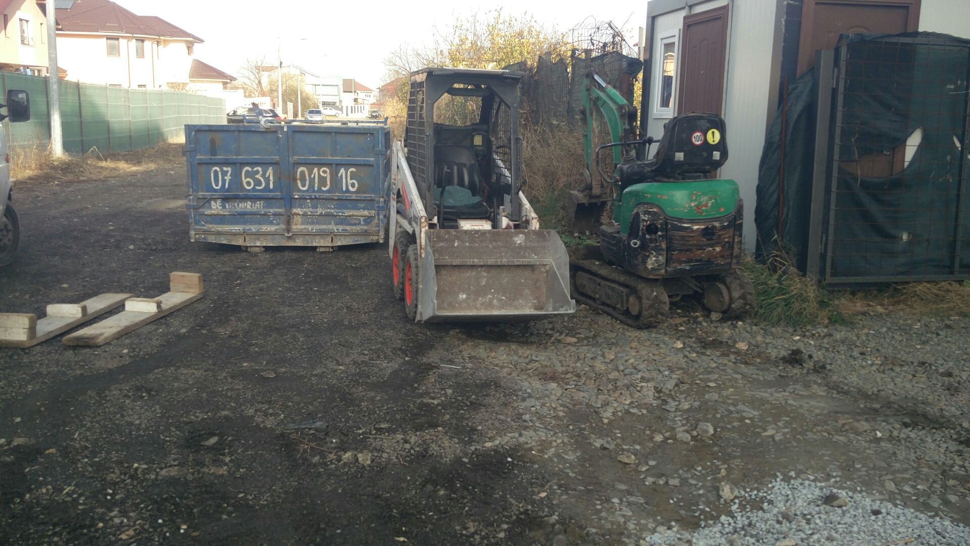 Transport deșeuri din construcții, moluz, moloz, pământ, ghena, bena