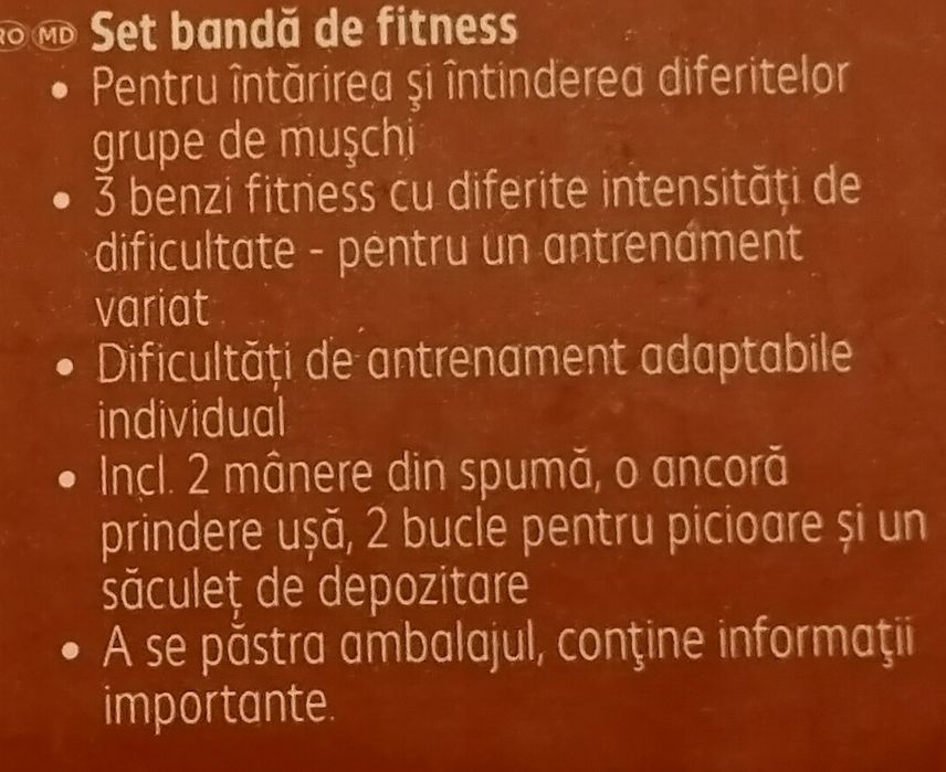 Set benzi fitness - nou
