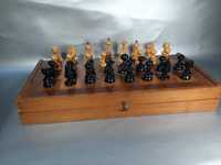 Șah șah sah vechi din lemn original complet