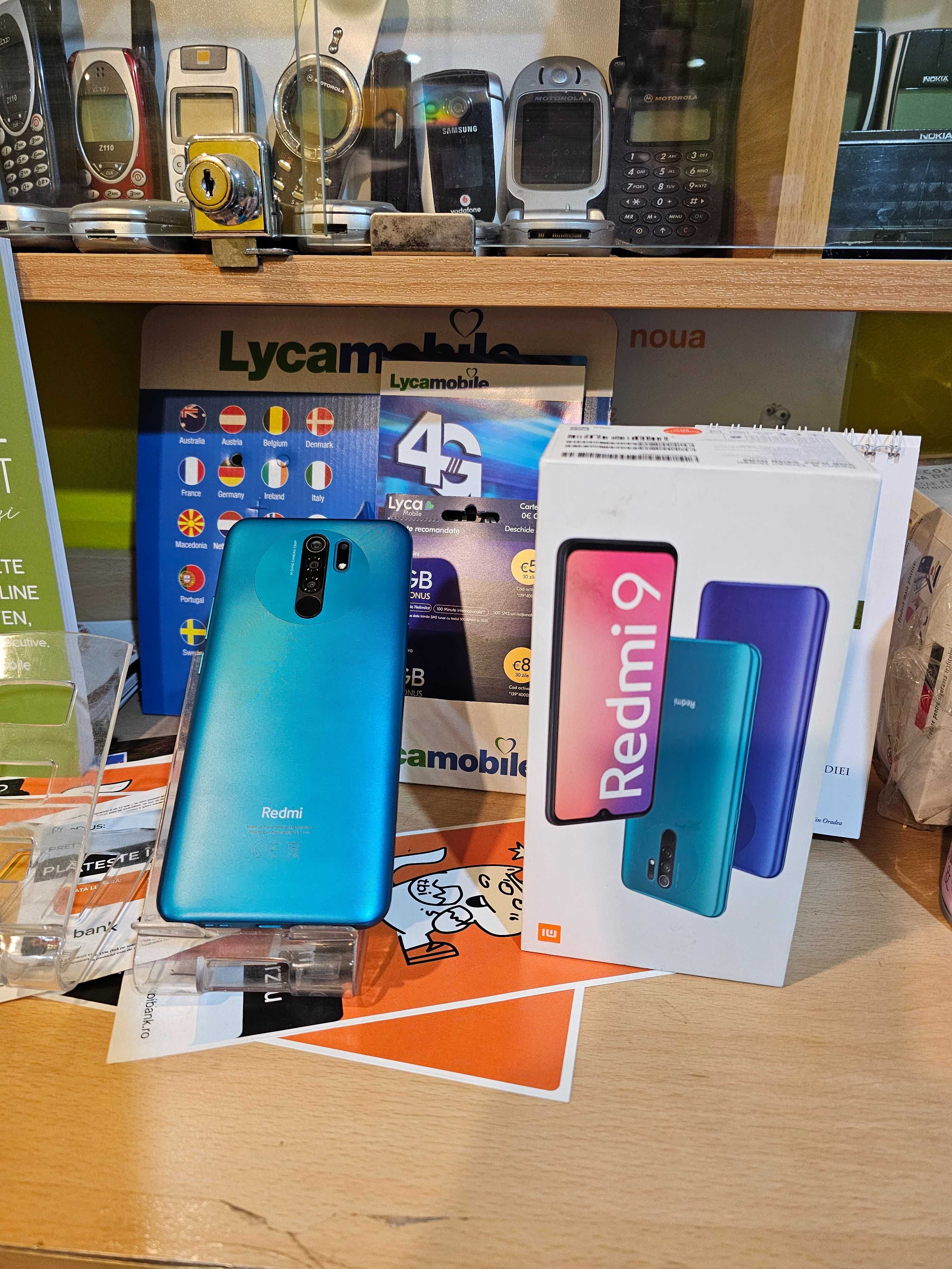 Redmi 9 64/4*RATE*Garantie *FACTURA*Albastru*Impecabil