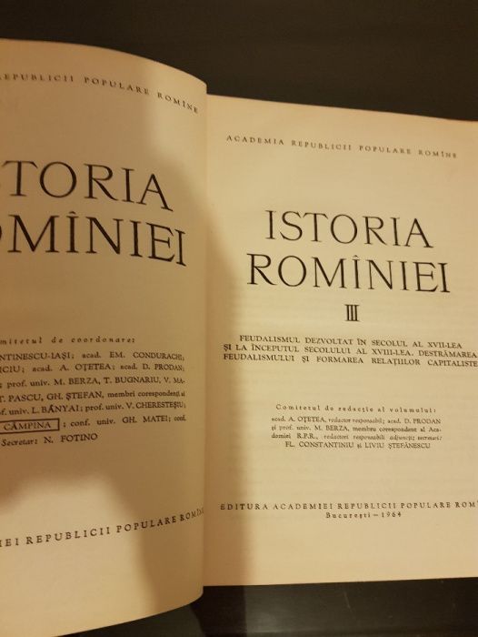 Vand Istoria romaniei editie 1960 -4 volume