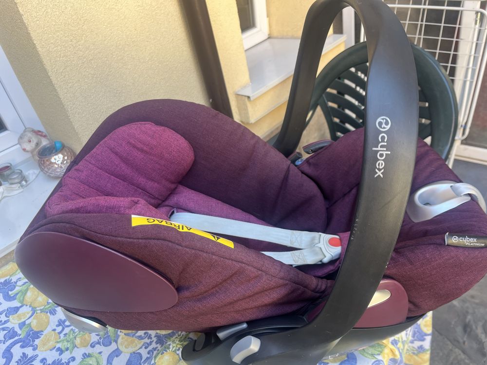 Cybex Cloud Q plus Mystic pink-purple + isofix base