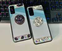 Husa oglinda cu inel + pietricele Samsung Galaxy Note20, Note 20 Ultra