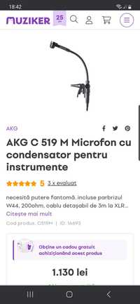 Microfon cu condensator AKG C 519M AKG b29L