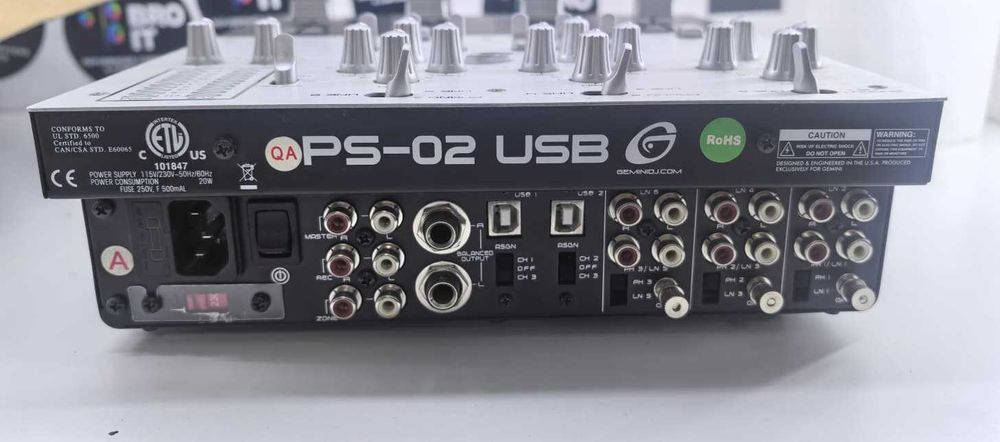 Mixer Audio Digital Gemini PS-02 USB