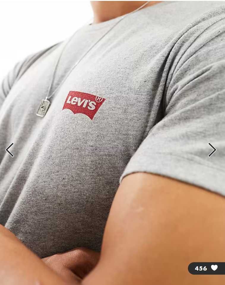 Пакет две нови оригинални мъжки тениски LEVI'S - бяла и сива -размер S