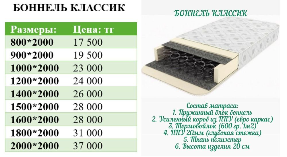 Ортопедический матрасы по городу Семей