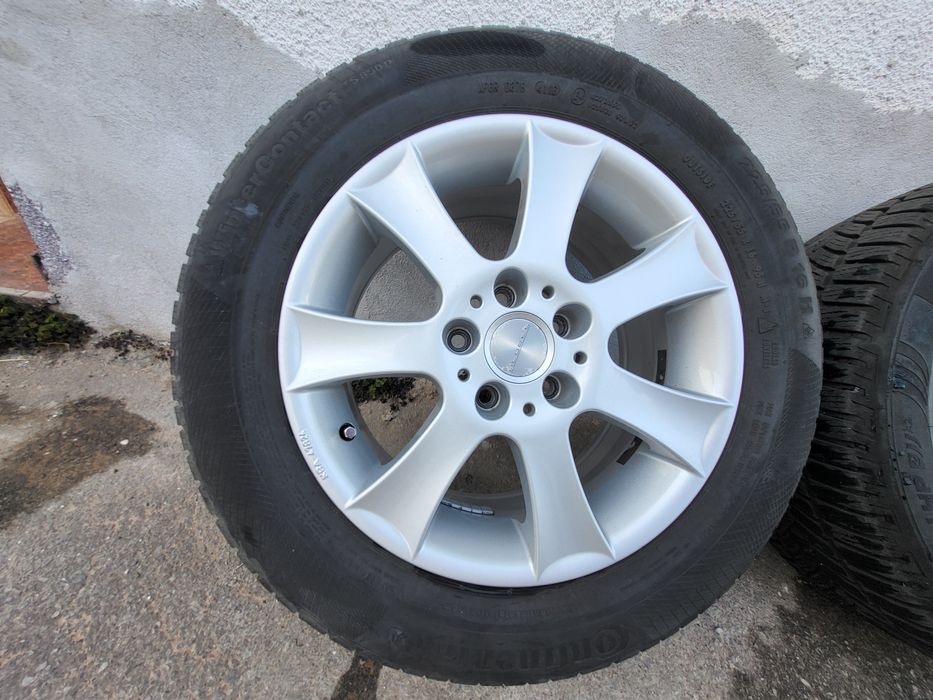 Vând / schimb jante de aluminiu cu pneuri de iarna 225/55/R16, 5x112