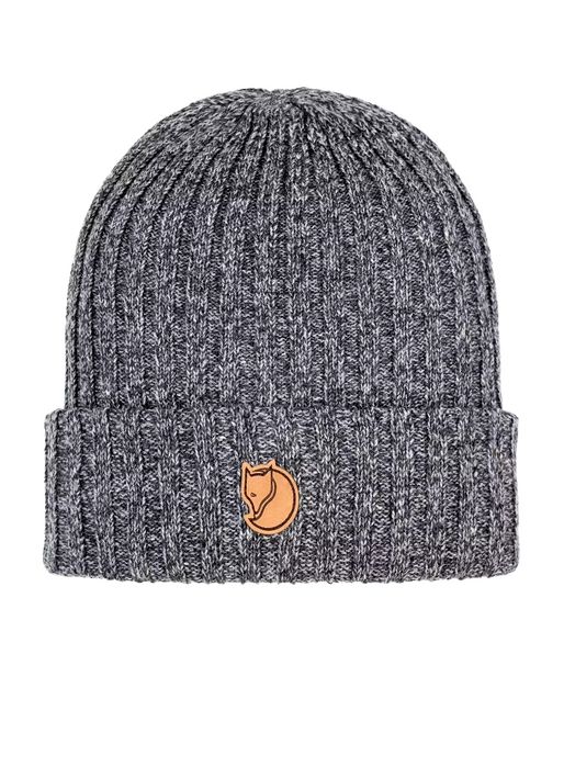 Fjallraven Byron Hat - dark grey/grey, вълнена зимна шапка