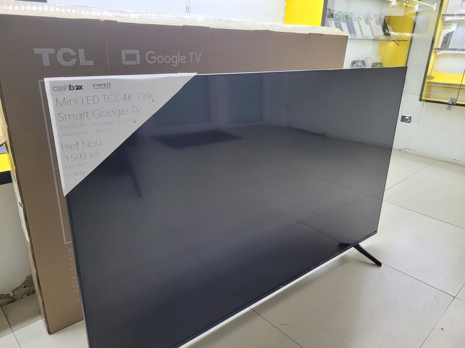 Garantie 24 luni TV QD Mini LED TCL 4K UHD Android SMART 139cm CashBox