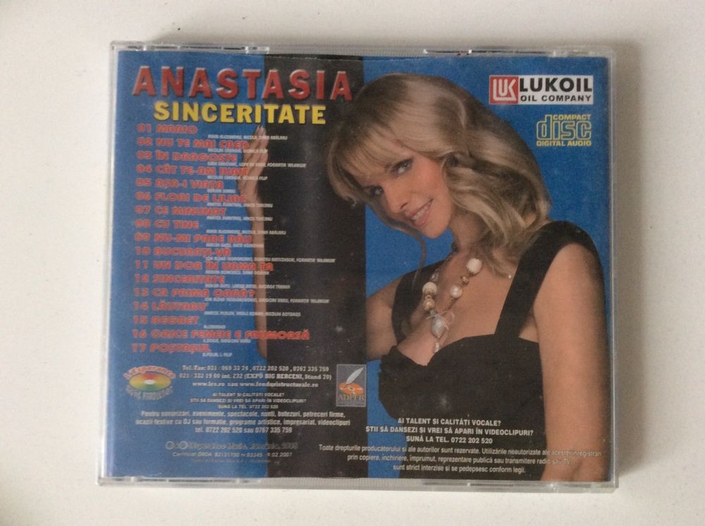 CD Anastasia Lazariuc,(Sinceritate) 40 buc.NOI. Sigilate,10 Ron.