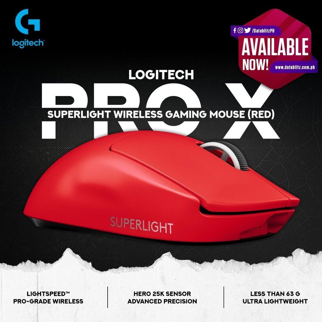 Logitech G PRO X Superlight (Red Edition) Беспроводная мышка/мышь