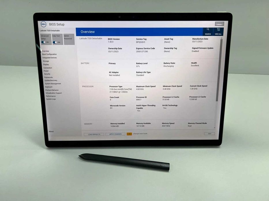 Laptop/Tableta SH Dell 7320 Detachable i7-1180G7 16GB RAM SSD 512GB