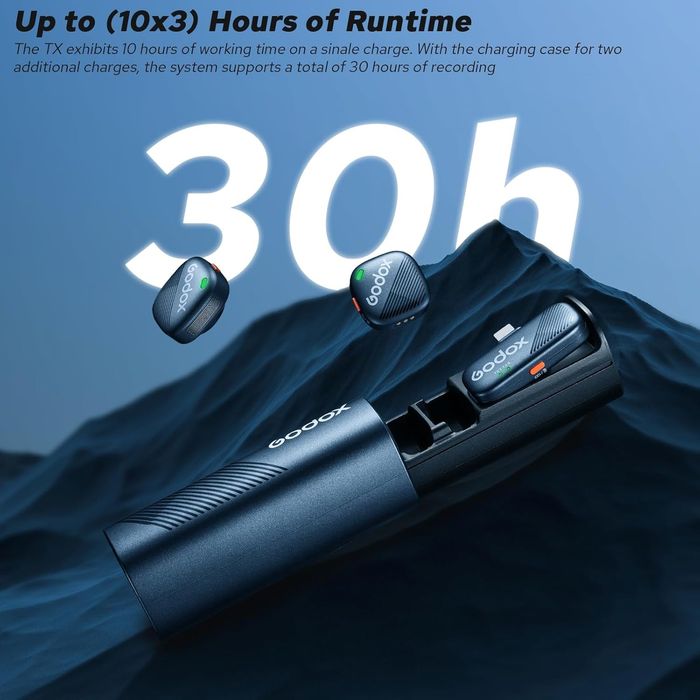 Godox Cube-SC Kit2 2.4GHz безжична микрофонна система, черен