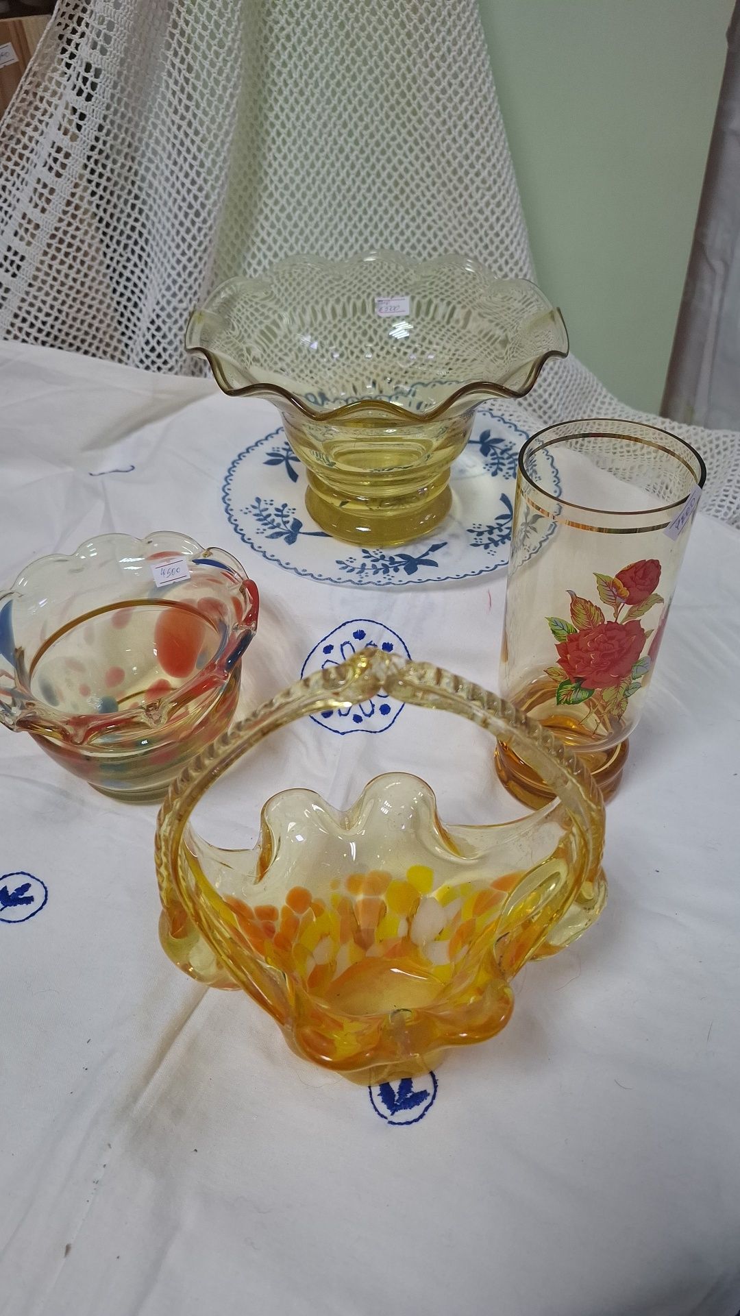 Вазы Богемия ,хрусталь ,латунь, времён СССР