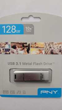 Memorie USB 3.1 PNY ELITE STEEL 128GB, Citire 80MB/S,sigilat ,metalic