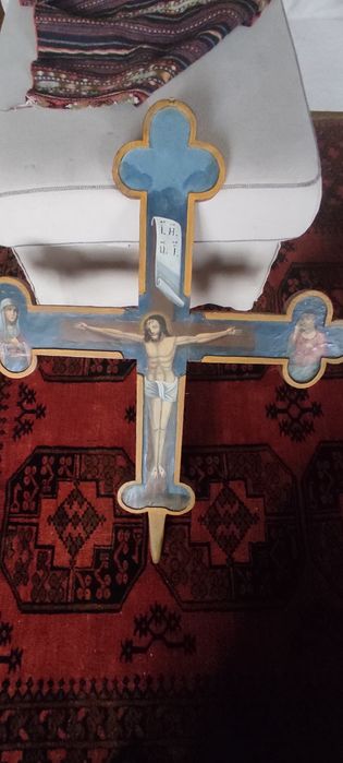Icoana veche , cruce procesionala secol 19