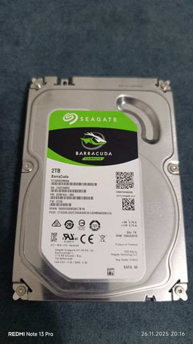 Продам жёсткий диск 2ТВ