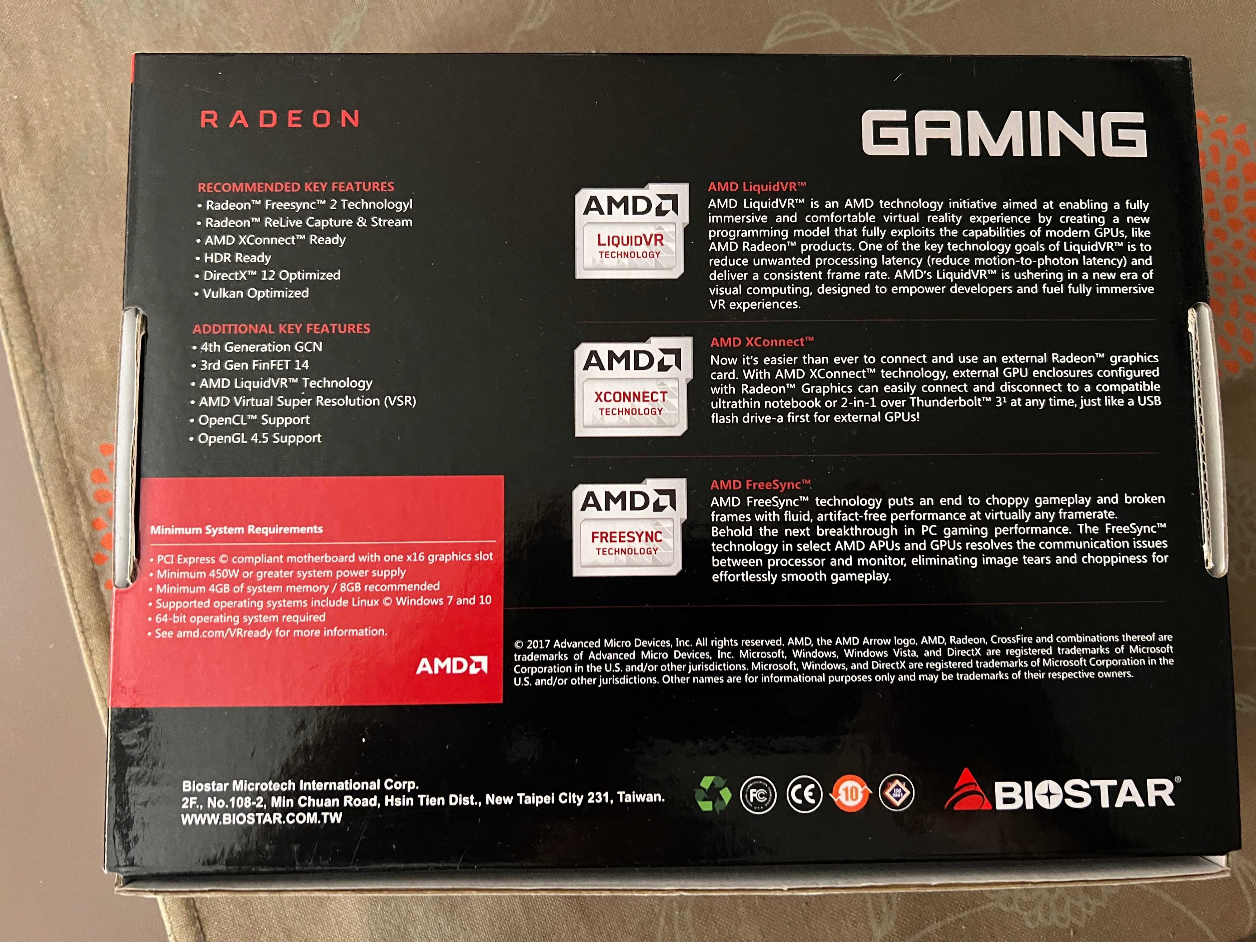 Продавам Нова BIOSTAR ATI Radeon RX550 4GB Gaming