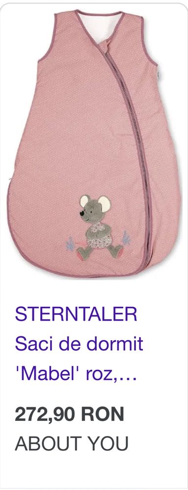 Saci de dormit de vara STERNTALER, marime 70 cm, NOI, CALITATE PREMIUM