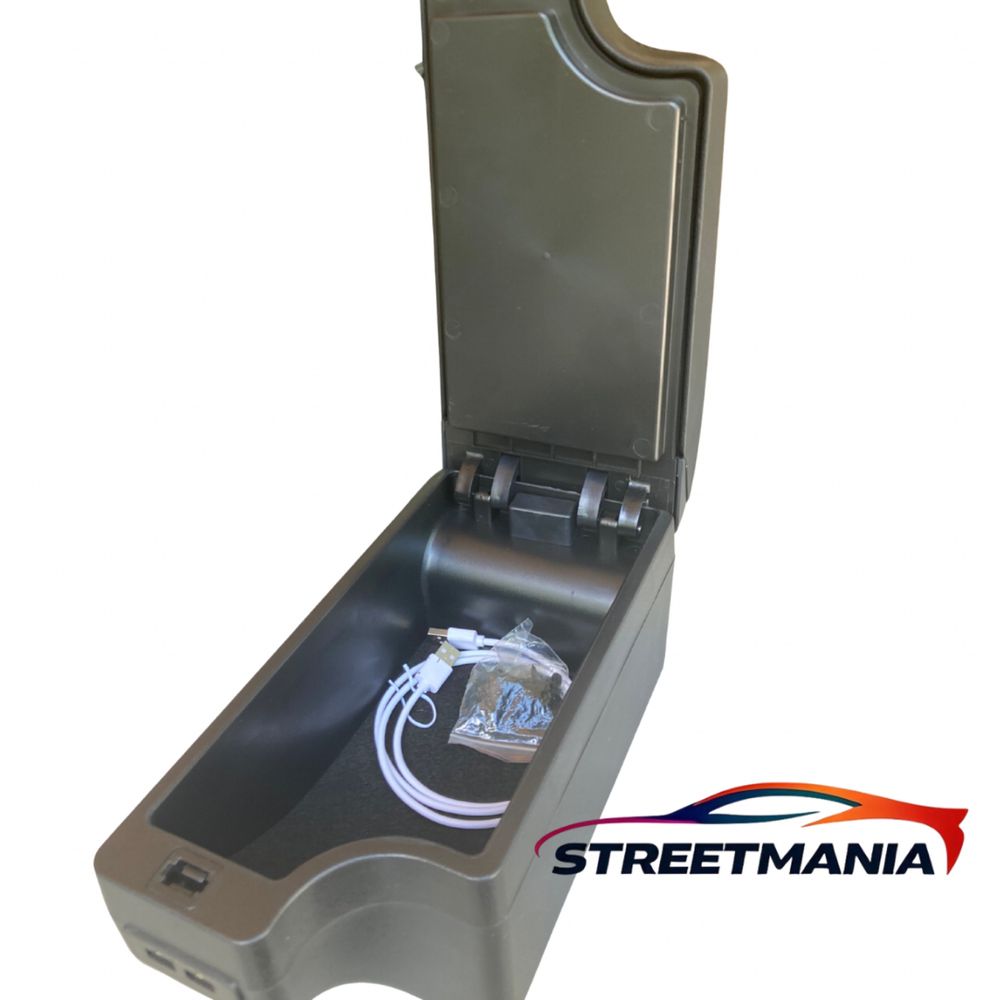 Автомобилен подлакътник с 6 USB порта, поставка за чаша