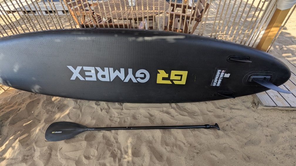 Надуваем падълборд GYMREX stand up paddle board, SUP