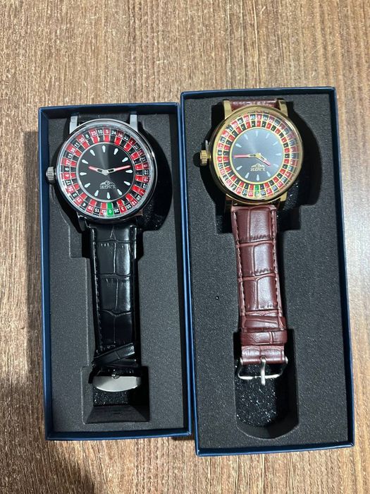 Ceas cu cadran de ruleta Gold\Black