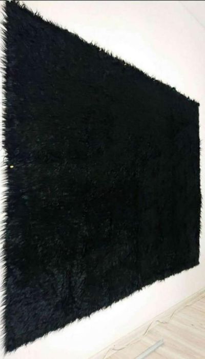 Черный мех 200×160 см