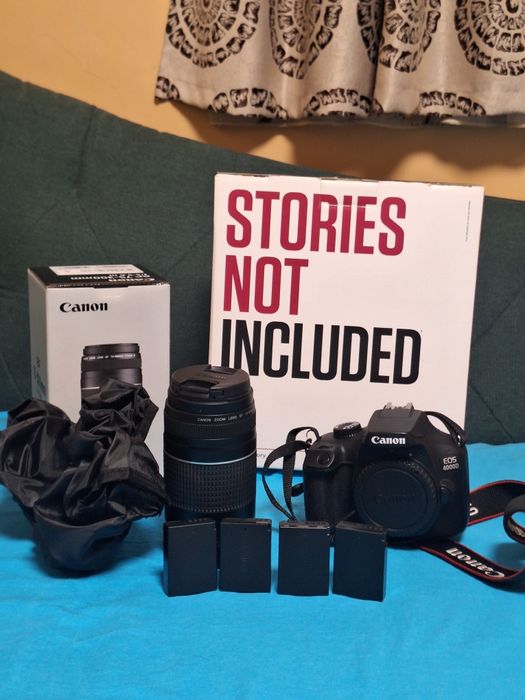 Canon 4000D cu ob 75-300mm