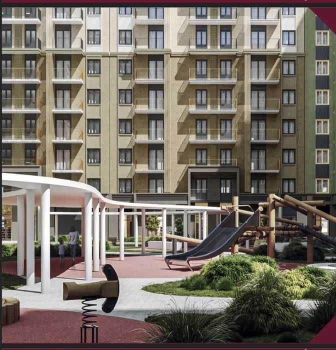 Oz Zamin Golden House, 2 комнатная 44м2 без ремонта, 1 линия