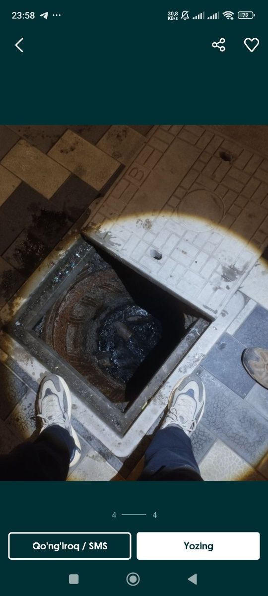 kanalizatsiya tozalash 24/7 santexnik Toshken boylab