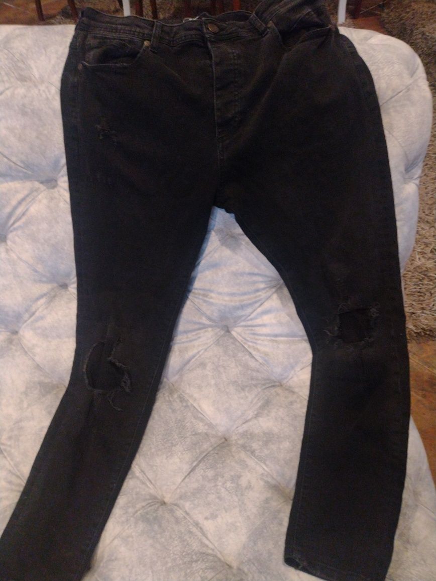 Blugi negri Pull & Bear , stretch,