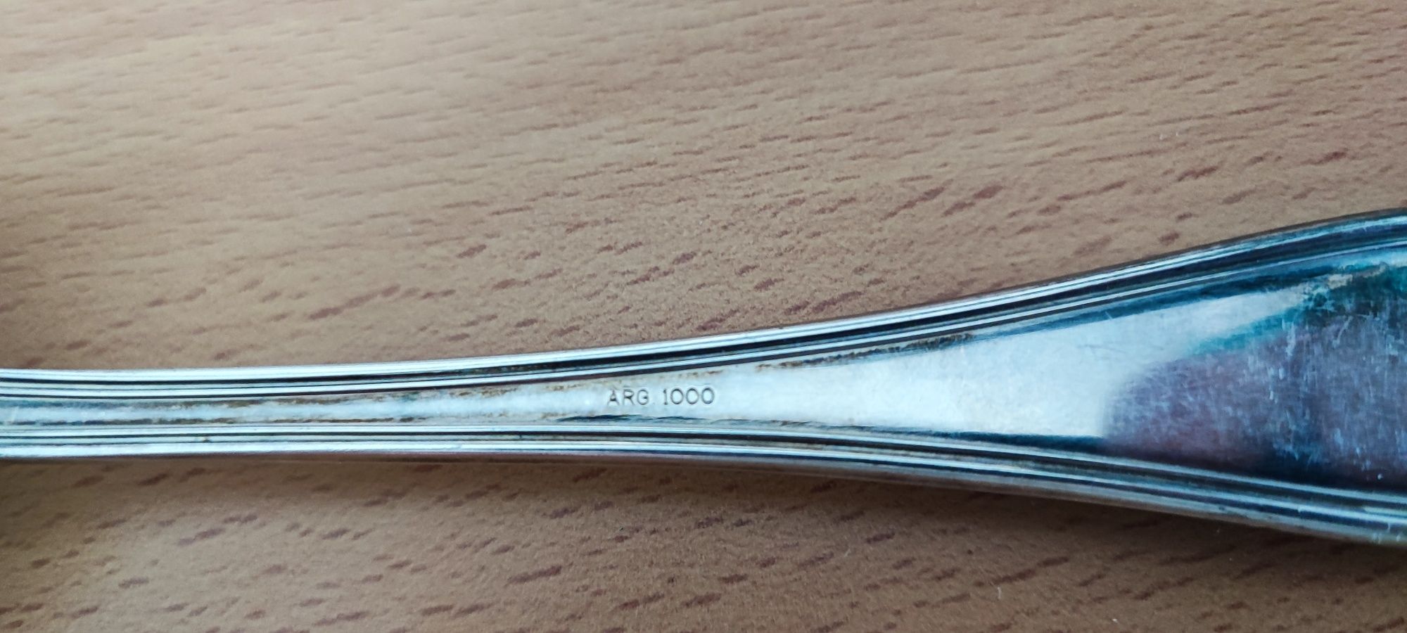 Lupă veche din argint 800 cca 15cm , paletă tort argint 1000 masiv