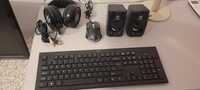 Pachet tastatura wireless, mouse, casti, boxe