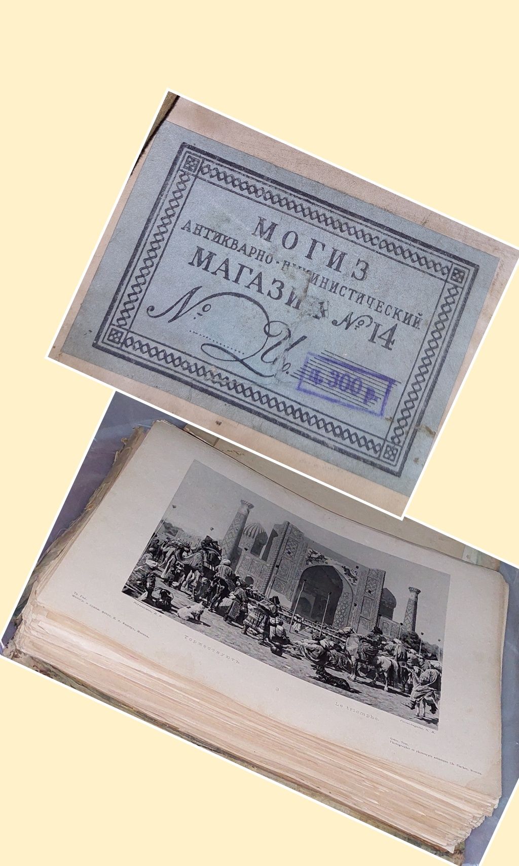 Альбом с фототипиями 1905 г К.А.Фишер. 355 штук вкладышей Фототипии.