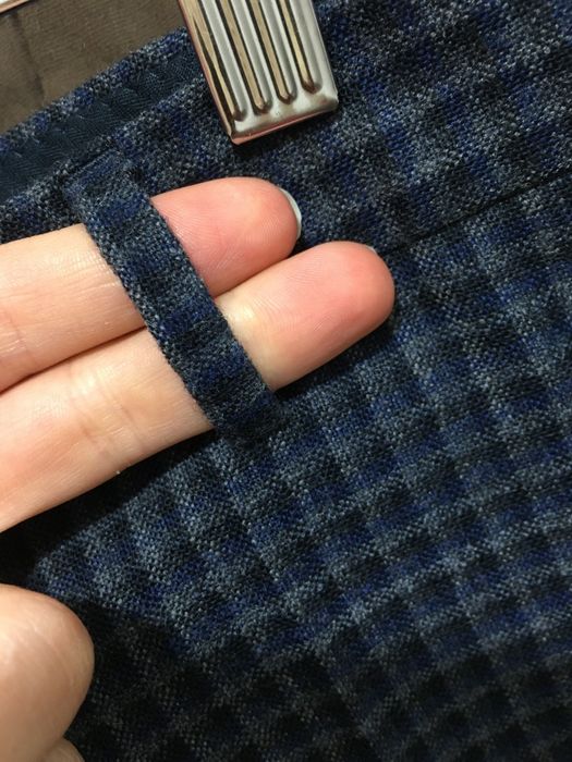 Вълнен кариран Tomy Hilfiger панталон тъмносин , 46