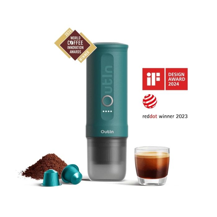 Outin Nano Portable Espresso Machine (OutIn Teal)