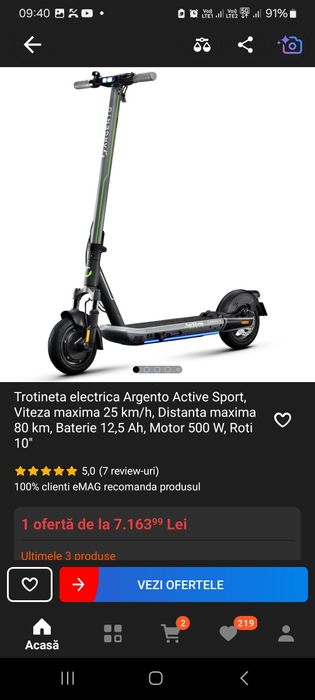 Vand trotineta electrica aproape noua