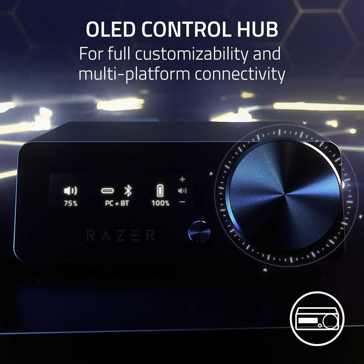 Razer Kraken V4 Pro - Безжични геймърски слушалки с OLED контролен хъб