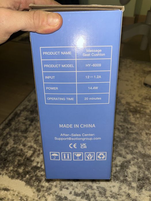 Pernă de masaj pentru scaun cu căldură si masaj si caldura - noua