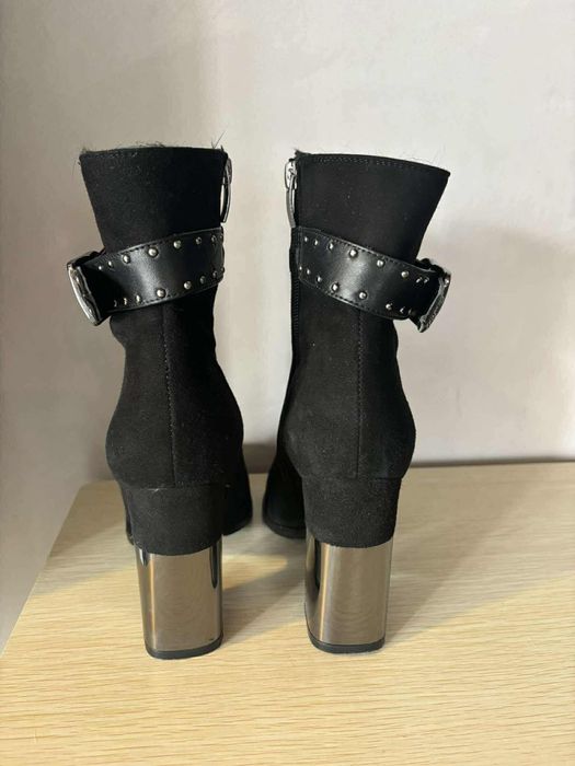 Дамски боти на ток, елегантни GIANNI , ZARA, дамска чанта / шапка