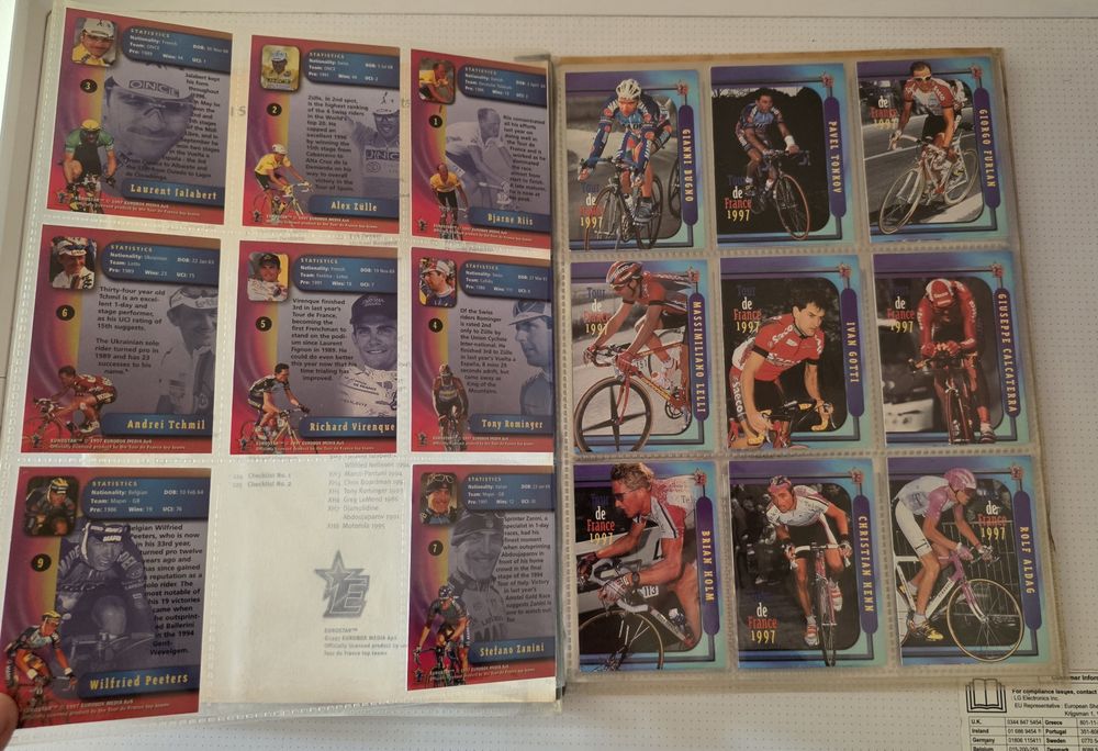 Album Cartonase Tour De France 1997 Eurostar Eurosport Panini Copii