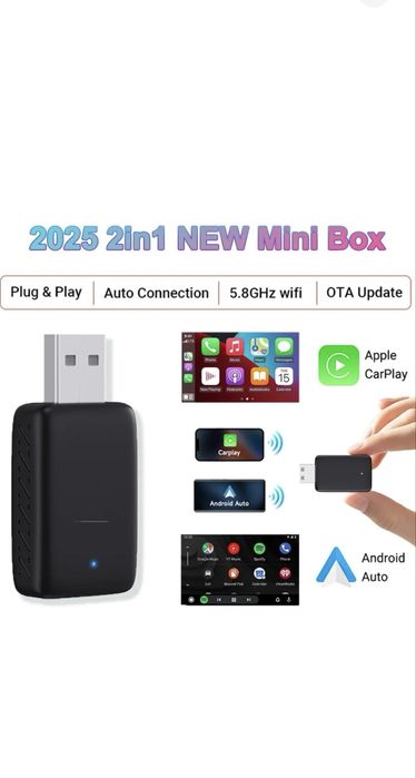 Adaptor Wireless CarPlay & Android Auto