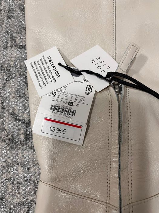 Cizme Zara, piele naturala, 40